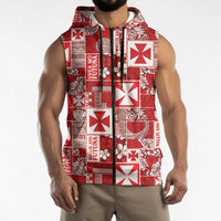 Wallis Et Futuna Kilisimasi Fiefia Sleeveless Zip Hoodie Pacific Patchwork Xmas Vibes LT9 - Polynesian Pride