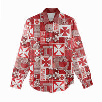 Wallis Et Futuna Kilisimasi Fiefia Women Casual Shirt Pacific Patchwork Xmas Vibes - Polynesian Pride