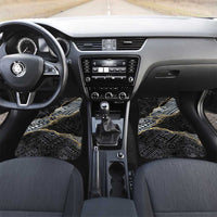 Polynesian Tribal Tattoo Car Mats Dark Marble Pattern