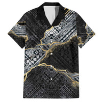 Polynesian Tribal Tattoo Hawaiian Shirt Dark Marble Pattern LT9 Black - Polynesian Pride