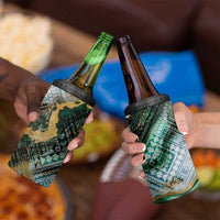 Polynesian Tribal Tattoo 4 in 1 Can Cooler Tumbler Green Marble Pattern LT9 - Polynesian Pride
