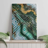 Polynesian Tribal Tattoo Canvas Wall Art Green Marble Pattern LT9 - Polynesian Pride