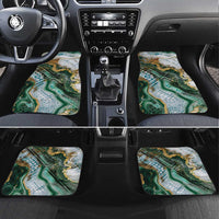 Polynesian Tribal Tattoo Car Mats Green Marble Pattern LT9 Set 4pcs Green - Polynesian Pride