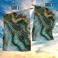 Polynesian Tribal Tattoo Garden Flag Green Marble Pattern LT9 - Polynesian Pride
