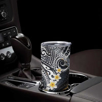 Polynesian Tribal Tattoo Tumbler Cup Plumeria Black Gold Marble Pattern LT9 - Polynesian Pride