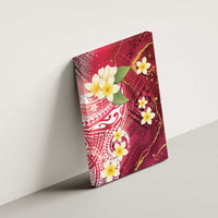 Polynesian Tribal Tattoo Canvas Wall Art Plumeria Blood Red and Gold Marble Pattern LT9 - Polynesian Pride
