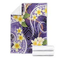 Polynesian Tribal Tattoo Blanket Plumeria Purple Marble Pattern LT9 - Polynesian Pride