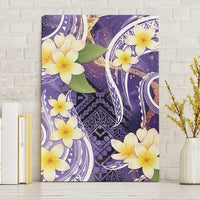 Polynesian Tribal Tattoo Canvas Wall Art Plumeria Purple Marble Pattern LT9 Without Frame Purple - Polynesian Pride