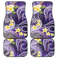 Polynesian Tribal Tattoo Car Mats Plumeria Purple Marble Pattern LT9 - Polynesian Pride