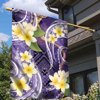 Polynesian Tribal Tattoo Garden Flag Plumeria Purple Marble Pattern LT9 - Polynesian Pride