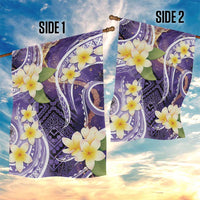 Polynesian Tribal Tattoo Garden Flag Plumeria Purple Marble Pattern LT9 - Polynesian Pride