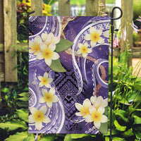 Polynesian Tribal Tattoo Garden Flag Plumeria Purple Marble Pattern LT9 Garden Flag Purple - Polynesian Pride