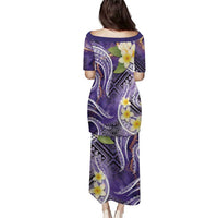Polynesian Tribal Tattoo Puletasi Plumeria Purple Marble Pattern LT9 - Polynesian Pride