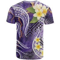 Polynesian Tribal Tattoo T Shirt Plumeria Purple Marble Pattern LT9 - Polynesian Pride