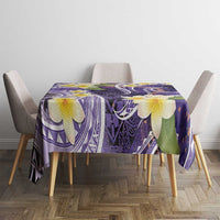 Polynesian Tribal Tattoo Tablecloth Plumeria Purple Marble Pattern LT9 - Polynesian Pride