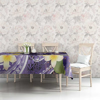 Polynesian Tribal Tattoo Tablecloth Plumeria Purple Marble Pattern LT9 - Polynesian Pride