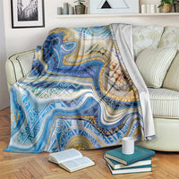 Polynesian Tribal Tattoo Blanket Swirling Ocean Marble Pattern LT9 Ocean - Polynesian Pride