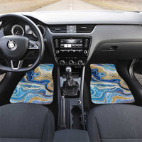 Polynesian Tribal Tattoo Car Mats Swirling Ocean Marble Pattern LT9 Set 2pcs - Front Ocean - Polynesian Pride