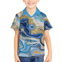 Polynesian Tribal Tattoo Hawaiian Shirt Swirling Ocean Marble Pattern LT9 - Polynesian Pride