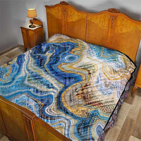 Polynesian Tribal Tattoo Quilt Swirling Ocean Marble Pattern