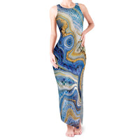 Polynesian Tribal Tattoo Tank Maxi Dress Swirling Ocean Marble Pattern LT9 Women Ocean - Polynesian Pride