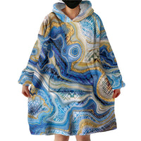 Polynesian Tribal Tattoo Wearable Blanket Hoodie Swirling Ocean Marble Pattern LT9 - Polynesian Pride