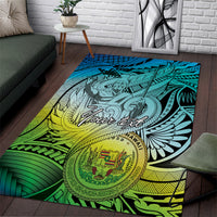 Personalised Aloha King Kamehameha Spirits Area Rug Art Special