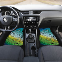 Personalised Aloha King Kamehameha Spirits Car Mats Art Special LT9 Set 2pcs - Front Art - Polynesian Pride