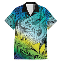 Personalised Aloha King Kamehameha Spirits Family Matching Mermaid Dress and Hawaiian Shirt Art Special LT9 Dad's Shirt - Short Sleeve Art - Polynesian Pride