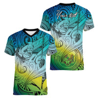 Personalised Aloha King Kamehameha Spirits Women V Neck T Shirt Art Special LT9 - Polynesian Pride