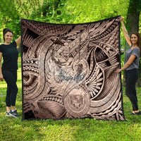 Personalised Aloha King Kamehameha Spirits Quilt Beige Special