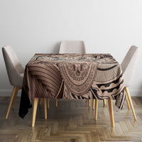 Personalised Aloha King Kamehameha Spirits Tablecloth Beige Special LT9 - Polynesian Pride