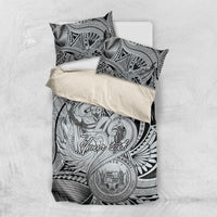 Personalised Aloha King Kamehameha Spirits Bedding Set Grey Special LT9 US Twin 172cm x 218cm Grey - Polynesian Pride