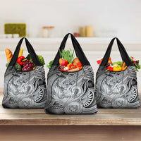 Personalised Aloha King Kamehameha Spirits Grocery Bag Grey Special LT9 3-pack One Size Grey - Polynesian Pride