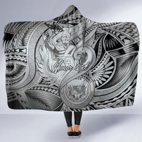 Personalised Aloha King Kamehameha Spirits Hooded Blanket Grey Special LT9 - Polynesian Pride