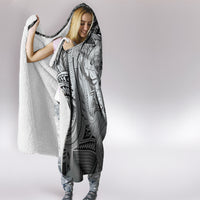 Personalised Aloha King Kamehameha Spirits Hooded Blanket Grey Special LT9 - Polynesian Pride