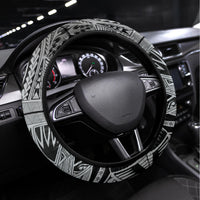 Aloha King Kamehameha Spirits Steering Wheel Cover Grey Special LT9 Universal Fit Grey - Polynesian Pride