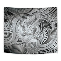 Personalised Aloha King Kamehameha Spirits Tapestry Grey Special LT9 - Polynesian Pride