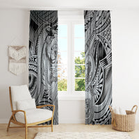 Personalised Aloha King Kamehameha Spirits Window Curtain Grey Special LT9 - Polynesian Pride