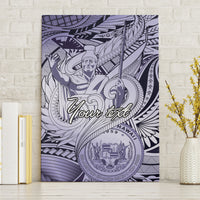 Personalised Aloha King Kamehameha Spirits Canvas Wall Art Violet Special LT9 Without Frame Violet - Polynesian Pride