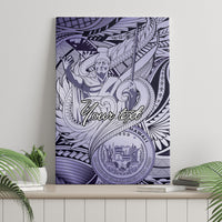 Personalised Aloha King Kamehameha Spirits Canvas Wall Art Violet Special LT9 - Polynesian Pride