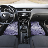 Personalised Aloha King Kamehameha Spirits Car Mats Violet Special LT9 Set 2pcs - Front Violet - Polynesian Pride