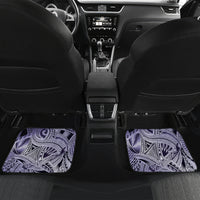 Personalised Aloha King Kamehameha Spirits Car Mats Violet Special LT9 Set 2pcs - Back Violet - Polynesian Pride