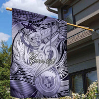 Personalised Aloha King Kamehameha Spirits Garden Flag Violet Special LT9 - Polynesian Pride