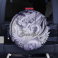 Personalised Aloha King Kamehameha Spirits Spare Tire Cover Violet Special LT9 - Polynesian Pride
