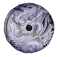 Personalised Aloha King Kamehameha Spirits Spare Tire Cover Violet Special LT9 - Polynesian Pride