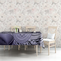 Personalised Aloha King Kamehameha Spirits Tablecloth Violet Special LT9 - Polynesian Pride