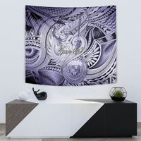 Personalised Aloha King Kamehameha Spirits Tapestry Violet Special LT9 - Polynesian Pride