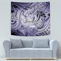 Personalised Aloha King Kamehameha Spirits Tapestry Violet Special LT9 - Polynesian Pride