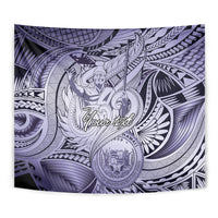 Personalised Aloha King Kamehameha Spirits Tapestry Violet Special LT9 - Polynesian Pride